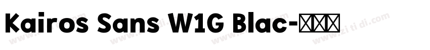 Kairos Sans W1G Blac字体转换